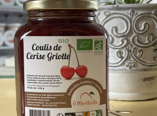 O Maribelle - Coulis de Cerise Griotte BIO - 430g