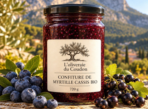 L'OLIVERAIE DU COUDON - CONFITURE DE MYRTILLES BIO ## 720GR ##