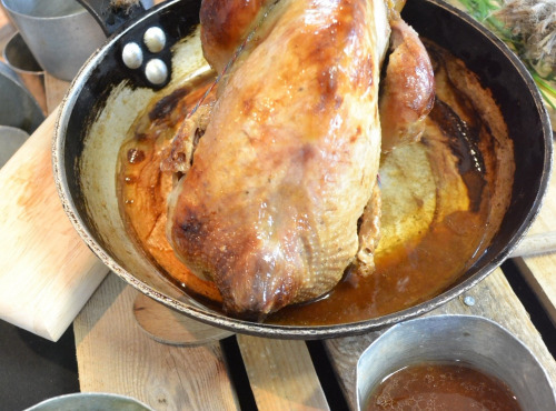 Terre de Gallie - "SPECIAL REPAS DE FETES"  FAISAN AU CARAMEL BEURRE SALE - POMME PAIN EPICE- EN PAPILLOTE