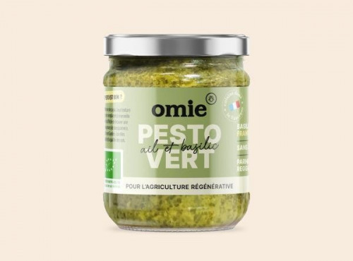 Omie - Pesto vert bio - basilic d'Île-de-France - 180 g