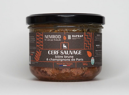 Nemrod - Terrine Cerf Bière Ambrée et Champignons de Paris - 12x180g