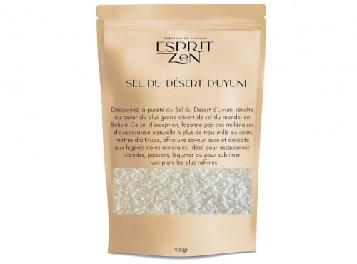 Esprit Zen - Sel du Désert d'Uyuni - Sachet refermable de 400g