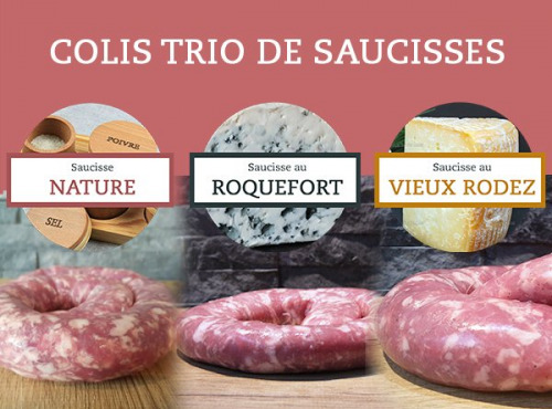 Cote2boeuf - [Précommande] Colis mixte de saucisses fraîches d'Aveyron sans nitrites