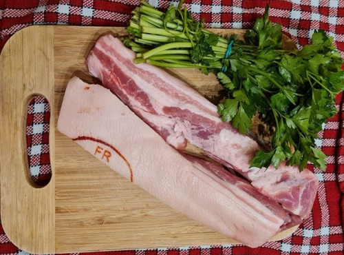 Ferme du Groin à L’Airbe - Bloc de poitrine de porc plein air 500g