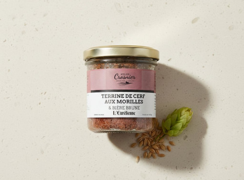 Bière L’Eurélienne – Brasserie de Chandres - TERRINE DE CERF AUX MORILLES  à la bière L'Eurélienne 120g