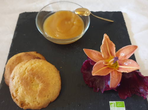 La Ferme du Montet - Compote Pomme - Pêche - bio - allégée en sucre