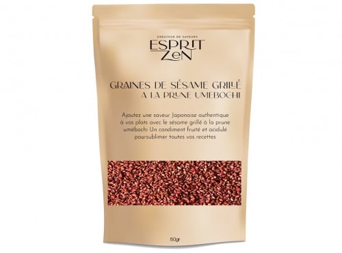 Esprit Zen - Graines de Sésame grillé à la Prune Umebochi - Sachet Zip de 50g