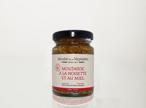 Moulin de la Veyssière - Moutarde à la noisette & miel du Périgord - 12x100g