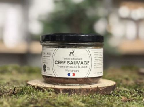 Venandi Sauvage par Nature - Terrine Cerf Sauvage Français aux Trompettes de la mort et Noisettes - 12x180g
