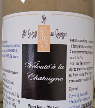 Les Bel' saveurs du Rouergue - VELOUTE A LA CHATAIGNE 3/4L