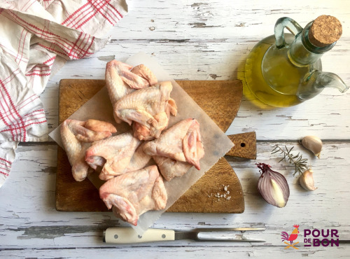 Les poulets de la Marquise - [surgelé] Ailes de poulet fermier bio "120 à 150 jours d'élevage" 5kg