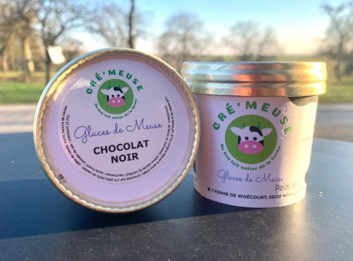 Glaces de Meuse - Lot P'tits Pots "Chocolat Noir" - Crème glacée (90gr)