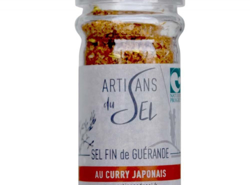 Artisans du Sel - Sel fin de Guérande au Curry Japonais – Moulin Rechargeable 80g – Artisans du Sel