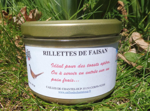 Cailles de Chanteloup - LOT de 1 Faisan(e) prêt à cuire de 1.601 kg à 1.650 kg + 1 verrine 190 gr