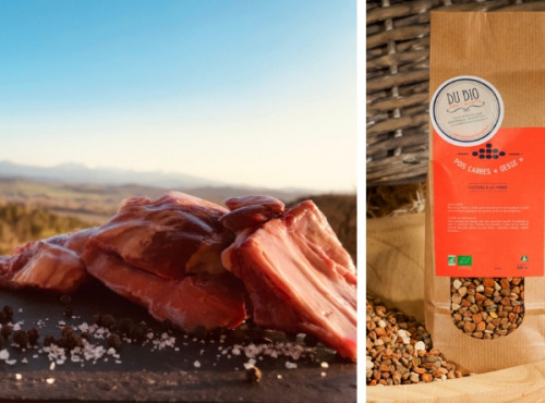 Du bio dans l'assiette - Offre Pâques : Poitrine Agneau Fermier Bio 1kg + 250g de Pois Gesses Offerts