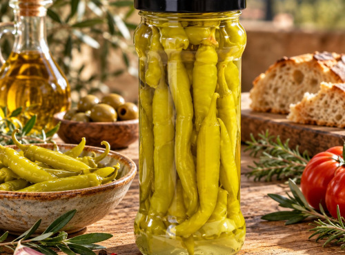 L'OLIVERAIE DU COUDON - PIMENTS VERTS AU VINAIGRE – 290 G / 314ml
