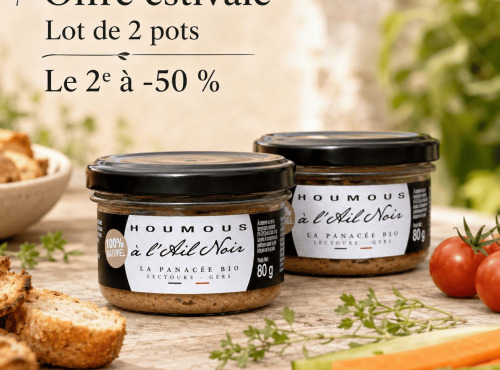 La Panacée bio - Lot de 2 Houmous à l’ail noir bio — Offre estivale