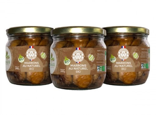 La vallée des chataigniers - Lot de 3 pots Marron naturel BIO Ardèche 240gr