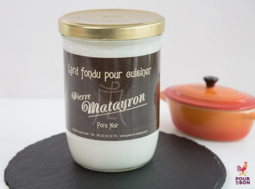 Pierre Matayron - Lard fondu de Porc Noir Gascon pour cuisiner - 750 g