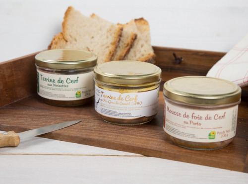 La Ferme de l'Etang - Panier Apéro: Assortiment De 3 Terrines Cerf Et Sanglier, 600g : 1 Mousse, 2 Terrines