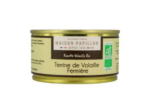 Maison PAPILLON - Artisan depuis 1955 - Terrine BIO Volaille Fermière 130g