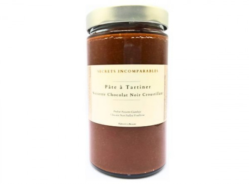 Secrets Incomparables - Pâte à Tartiner Noisette du Piémont IGP Chocolat Noir Croustillant 720g