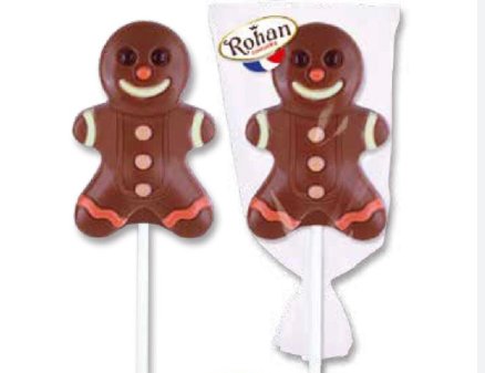 Maison Schmid - Sucette bonhomme en chocolat de Noël