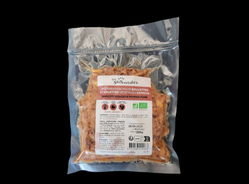 Les Saisissantes - Préparation pour boulettes et steaks végétaux - haricots rouges & paprika fumé - 4 paquets de 220g