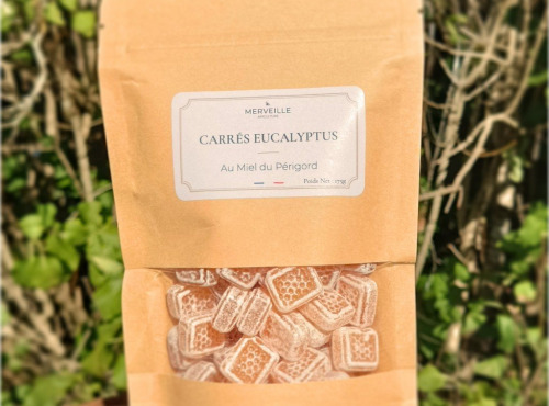 Merveille Apiculture - Bonbons au miel - Carrés Eucalyptus - 175g