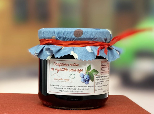 Les Perles Rouges - Confiture extra de myrtille sauvage