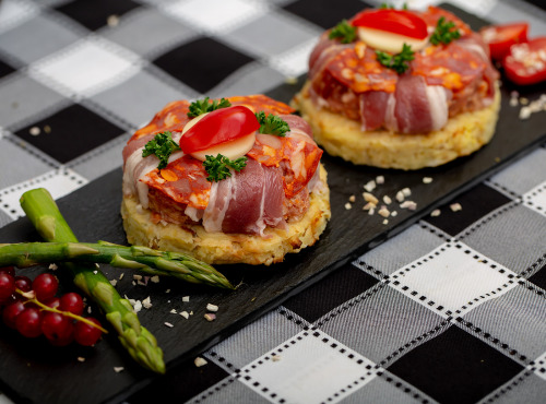 La ferme Grandvillain - Galettes De Pomme De Terre Poulet Chorizo Et Emmental 4 X 200 G