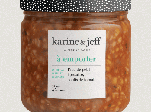 Karine & Jeff - Pilaf de petit épeautre - coulis de tomate et basilic au parmesan 340g