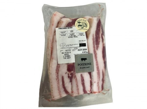 Maison Biau - [Précommande] Poitrine tranchée de porc noir 600g