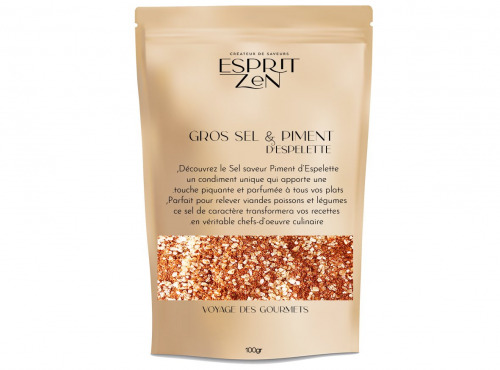 Esprit Zen - Gros Sel & Piment d' Espelette - Sachet Zip 100g