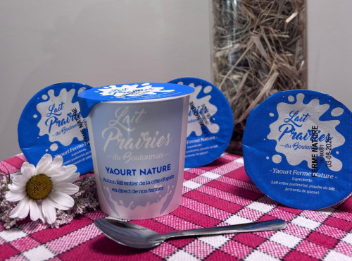 Lait Prairies du Boulonnais - Yaourt Nature Ferme - 4 x 125g