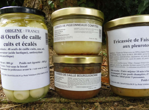 Cailles de Chanteloup - LOT de 4 bocaux de 380 gr + 2 bocaux de 760 gr au choix