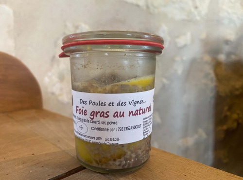 Des Poules et des Vignes à Bourgueil - Foie gras de canard au naturel 100 gr