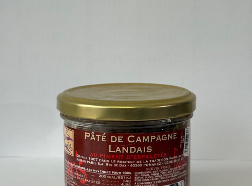 Maison Paris - PÂTÉ DE CAMPAGNE LANDAIS AU PIMENT D’ESPELETTE AOP