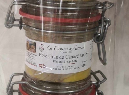 Le Confit d'Ascain - foie gras au Piment d'Espelette, bocal 90g