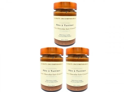 Secrets Incomparables - Pâte à Tartiner Noisette du Piémont IGP Chocolat Lait Croustillant (Offre -5%: 200gx3)