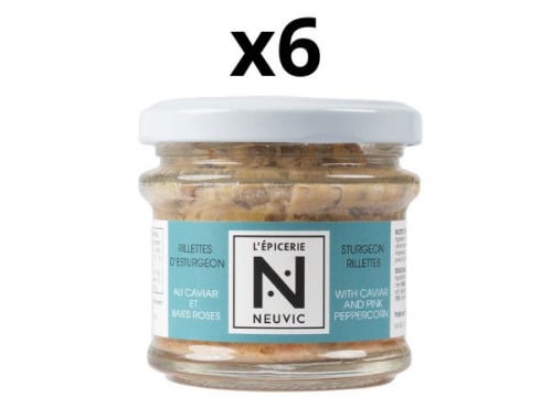 Caviar de Neuvic - Lot de 6 rillettes d'esturgeon au caviar