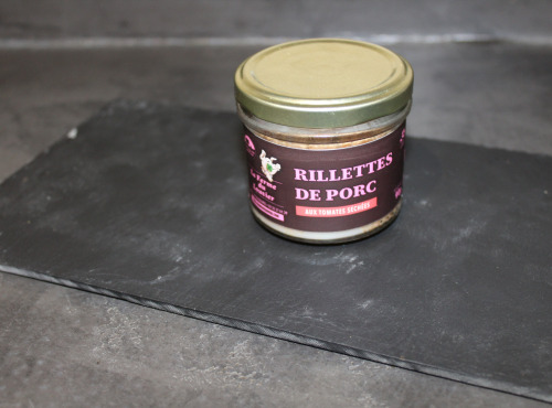 La Ferme du Louvier - Rillettes de porc à la tomate 90 g de porc élevé en plein air