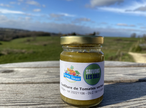 Ferme Sinsac - Confiture de tomates vertes à l orange 100 grs un produit élaboré sur notre ferme