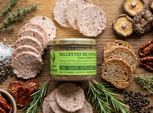La Ferme du Louvier - Rillettes de poulet nature 180 g