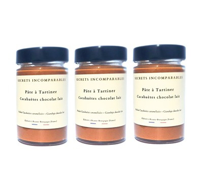 Secrets Incomparables - Pâte à Tartiner Cacahuètes Chocolat Lait (Offre -5%: 200gx3)