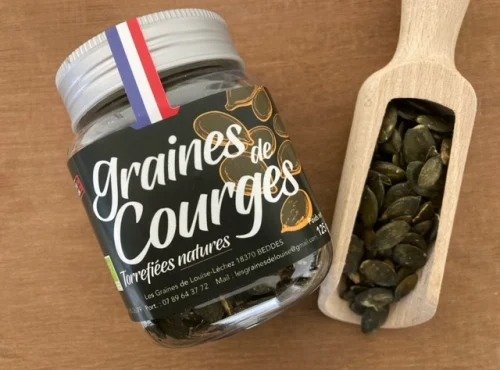 Les Graines de Louise - Courge torréfiée nature pot 125gr (lot de 12)