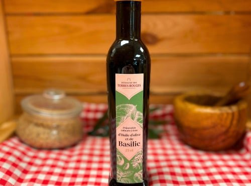 Domaine des Terres Rouges - Huile d'Olive au Basilic 42x25cl