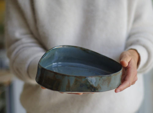 Atelier Eva Dejeanty - Assiette Creuse en Céramique (Grès) Modèle Cellule