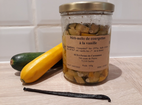 Ferme de Cernunnos - Méli-mélo de courgettes à la vanille