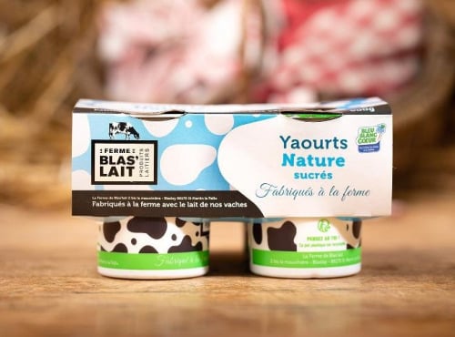 La Ferme de Blas'Lait - Yaourts Nature x4